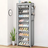 Zapatera de nueve niveles con cierre